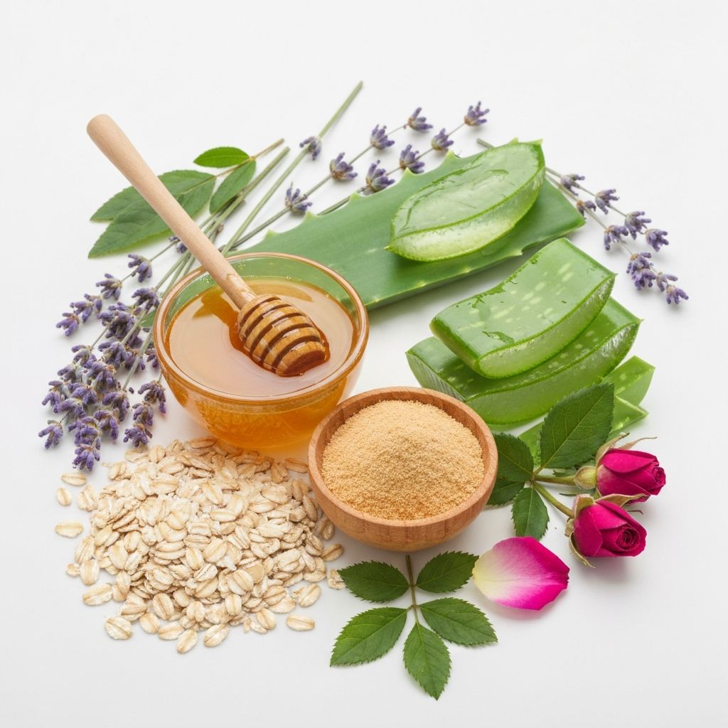 Ingredientes naturales para mascarillas y cuidado