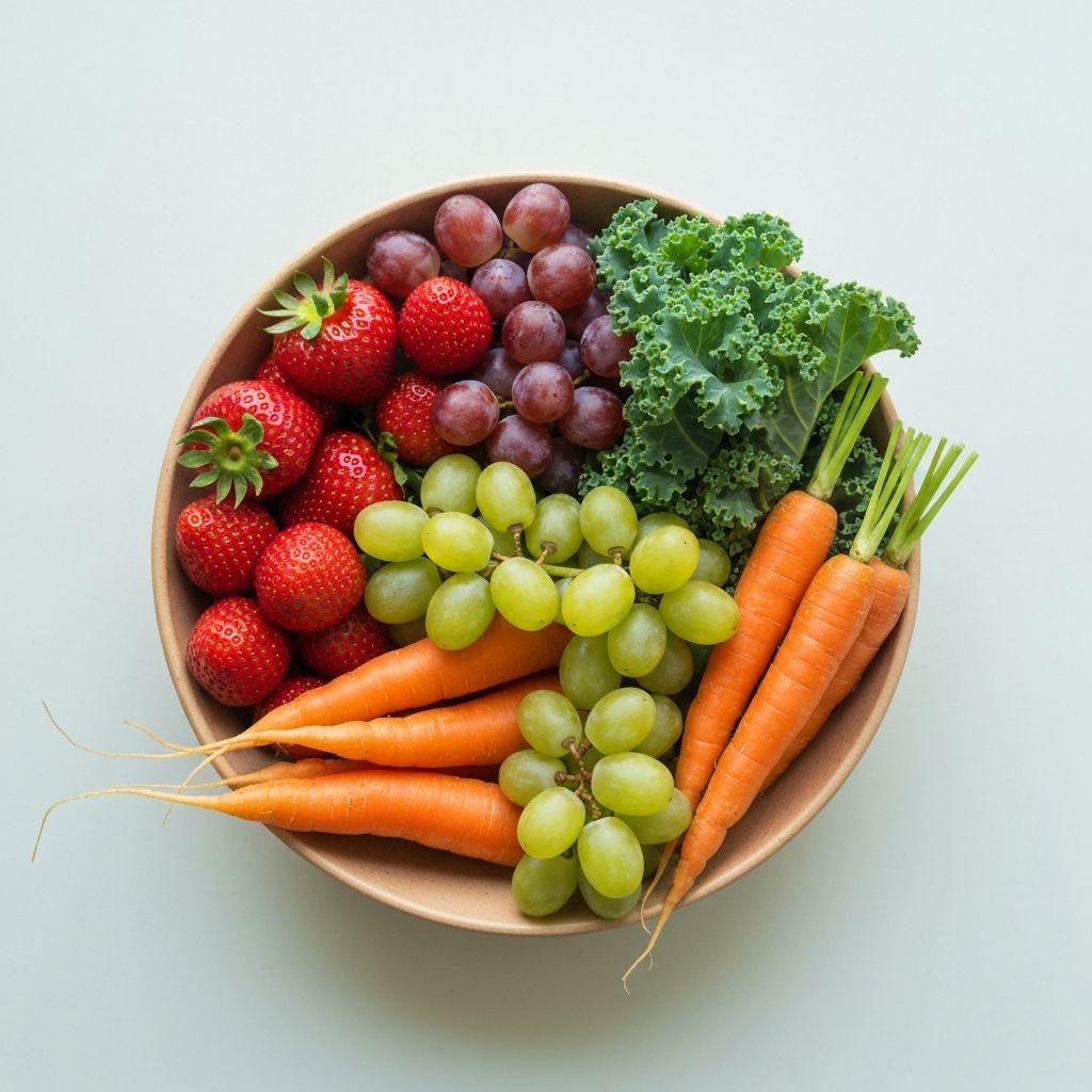 Cuenco de frutas frescas y variadas